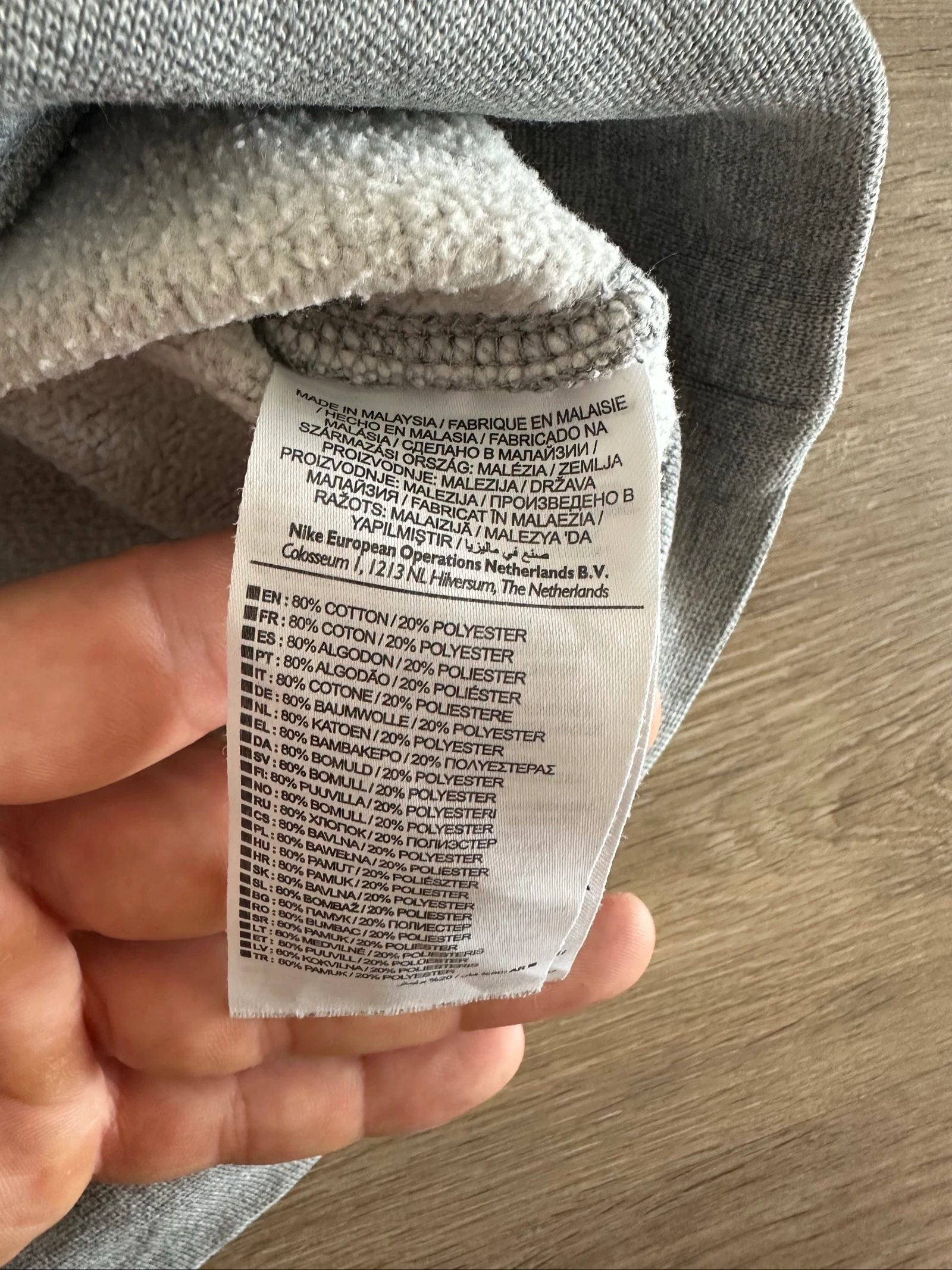 Sweat-shirt Nike Homme Taille M Gris Logo Brodé Col Rond en Molleton – photo 9